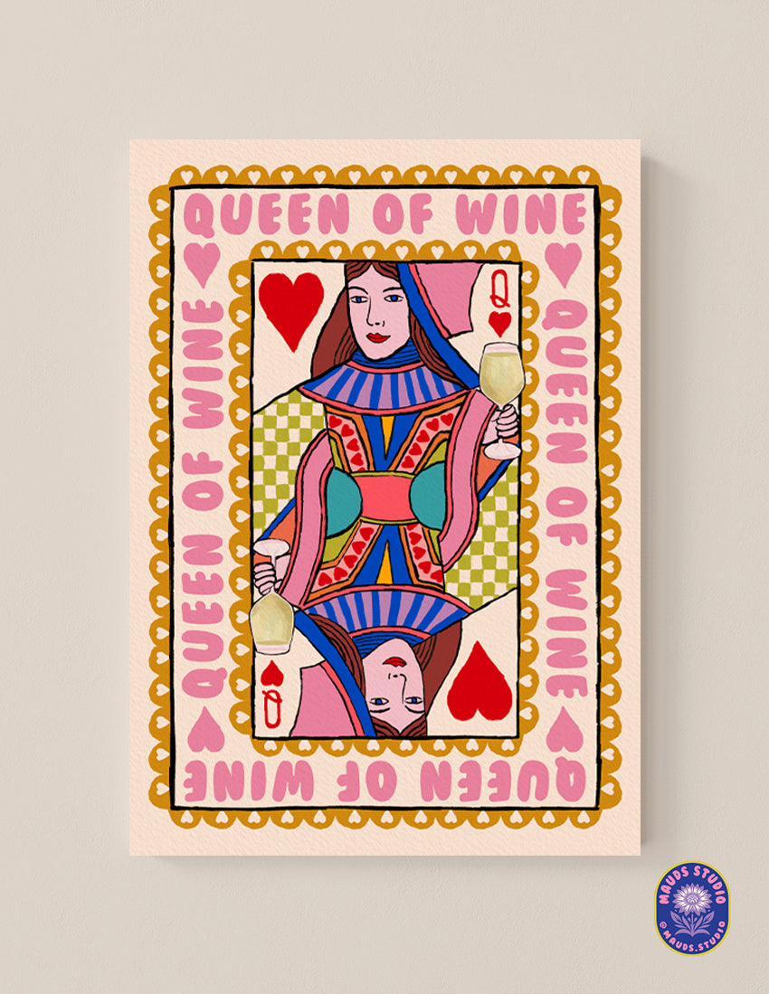 Queen of Wine (White) - Paper Print