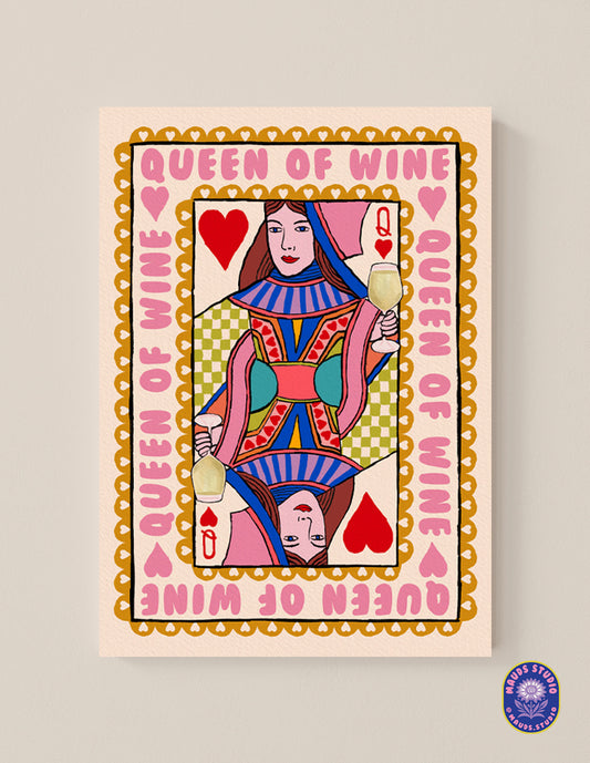 Queen of Wine (White) - Paper Print