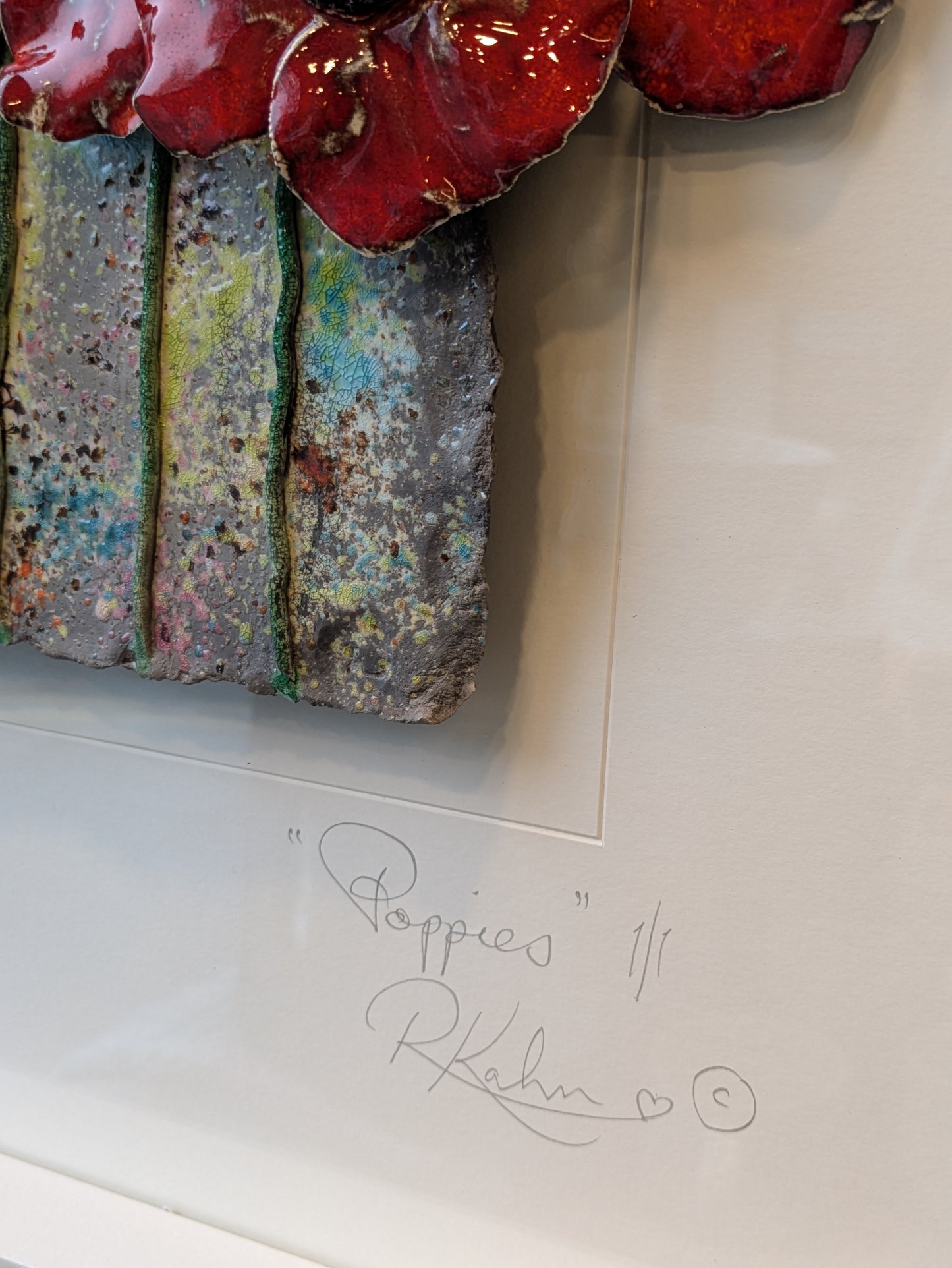 Poppies - Large - Raku Ceramic Art by Rebeka Kahn