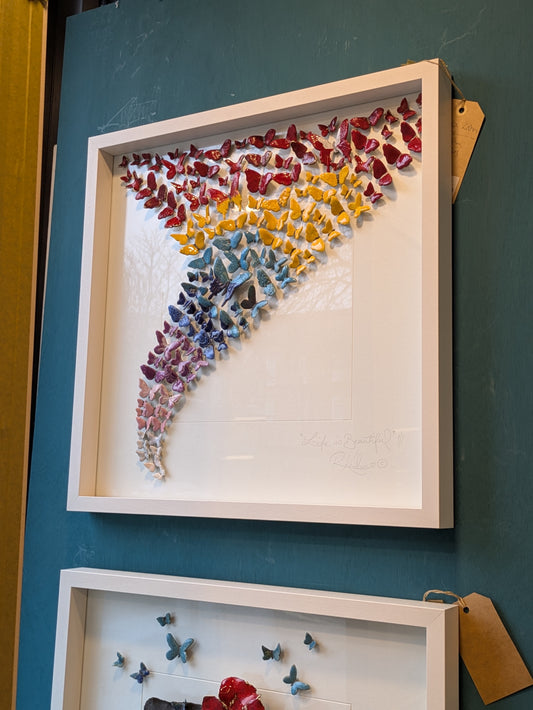 BUTTERFLY BUTTERFLIES - Large - Raku Ceramic Art by Rebeka Kahn