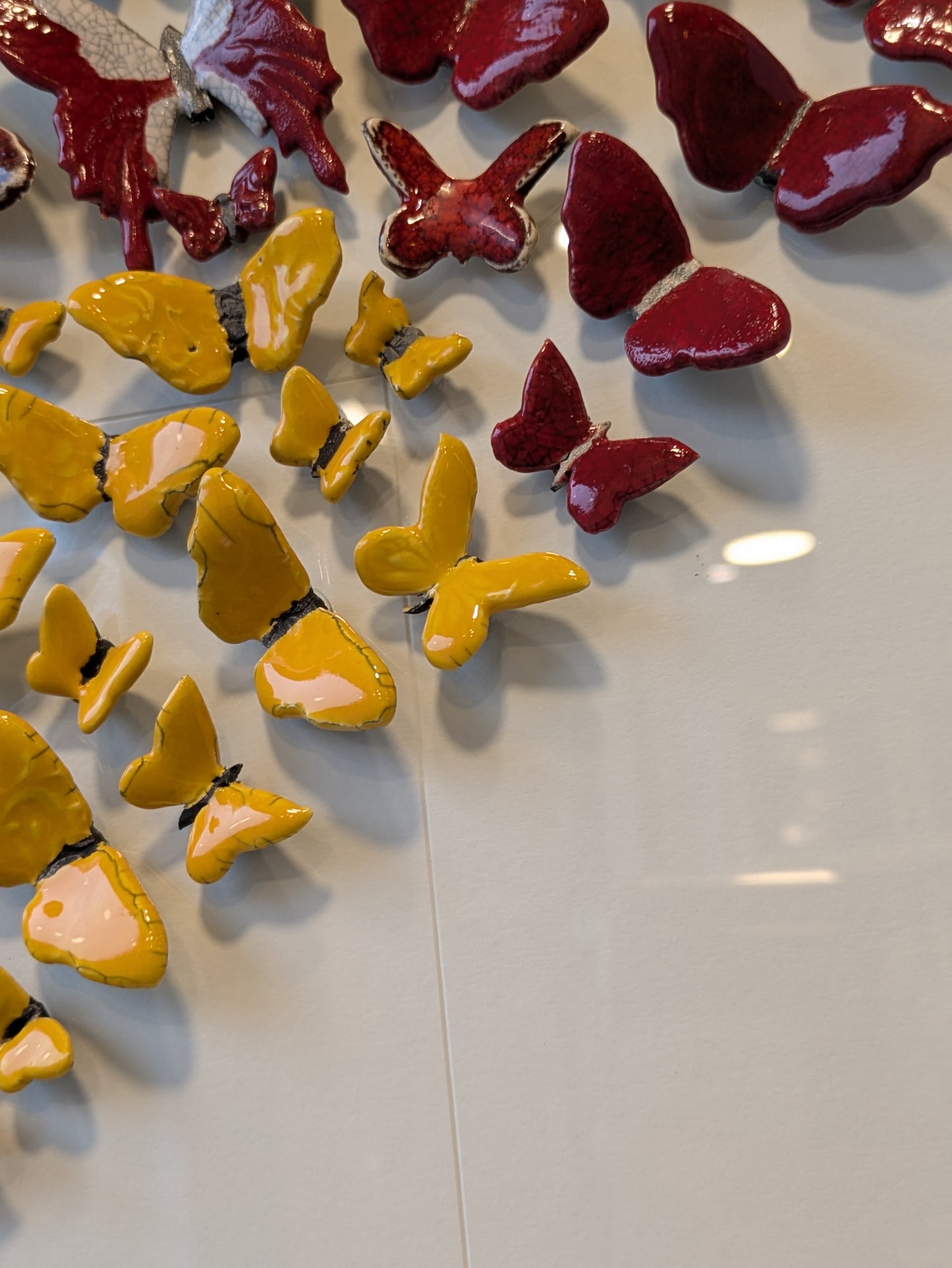 BUTTERFLY BUTTERFLIES - Large - Raku Ceramic Art by Rebeka Kahn