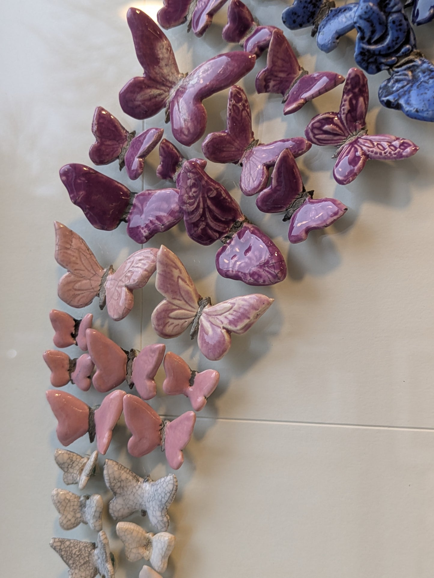 BUTTERFLY BUTTERFLIES - Large - Raku Ceramic Art by Rebeka Kahn