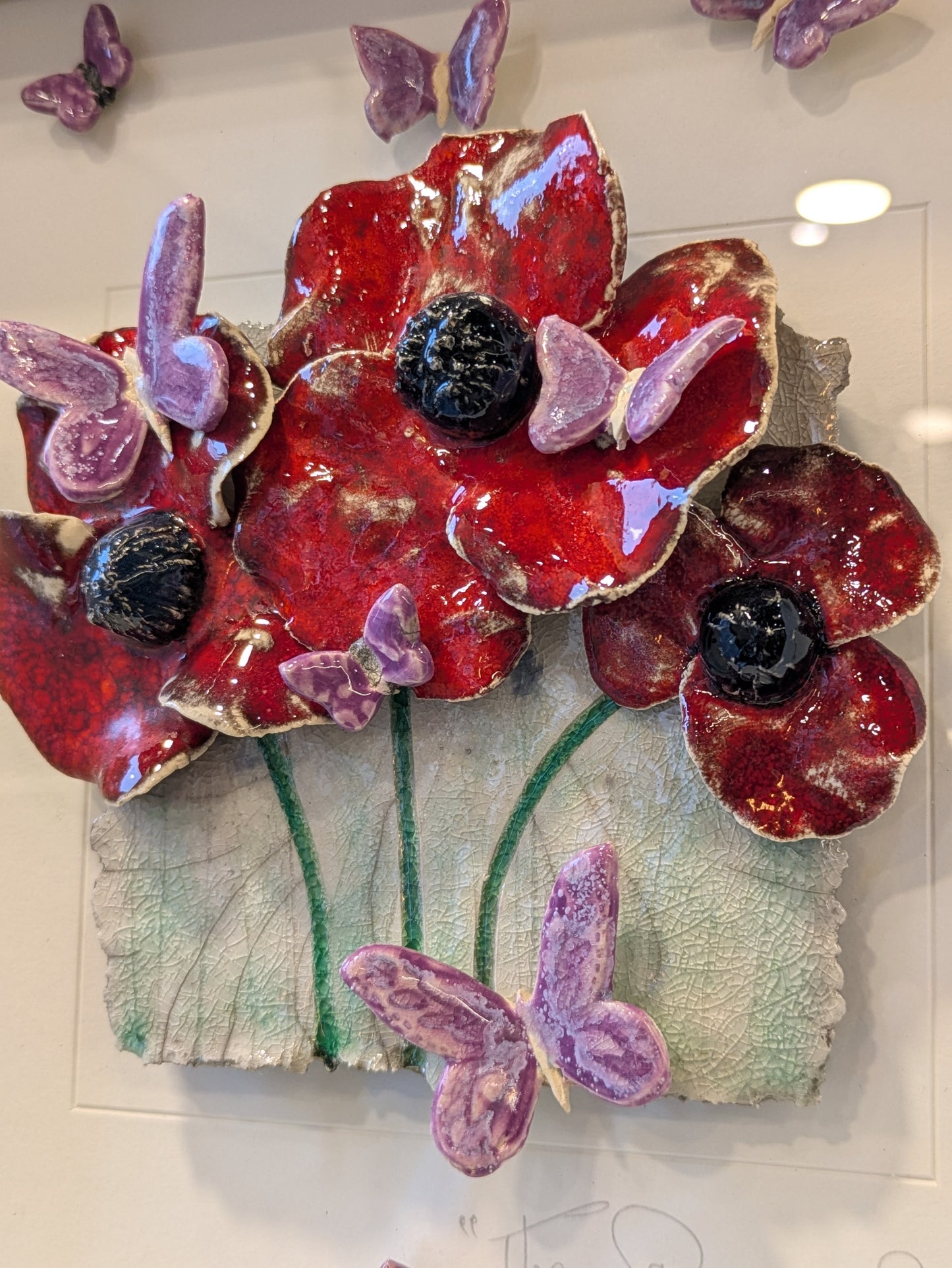 The Poppy Garden - Raku Ceramic Art by Rebeka Kahn