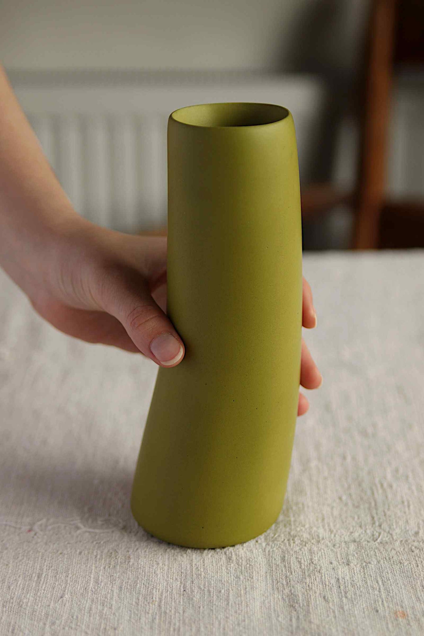Tubular Vase (Olive Collection) - Skwid Studio