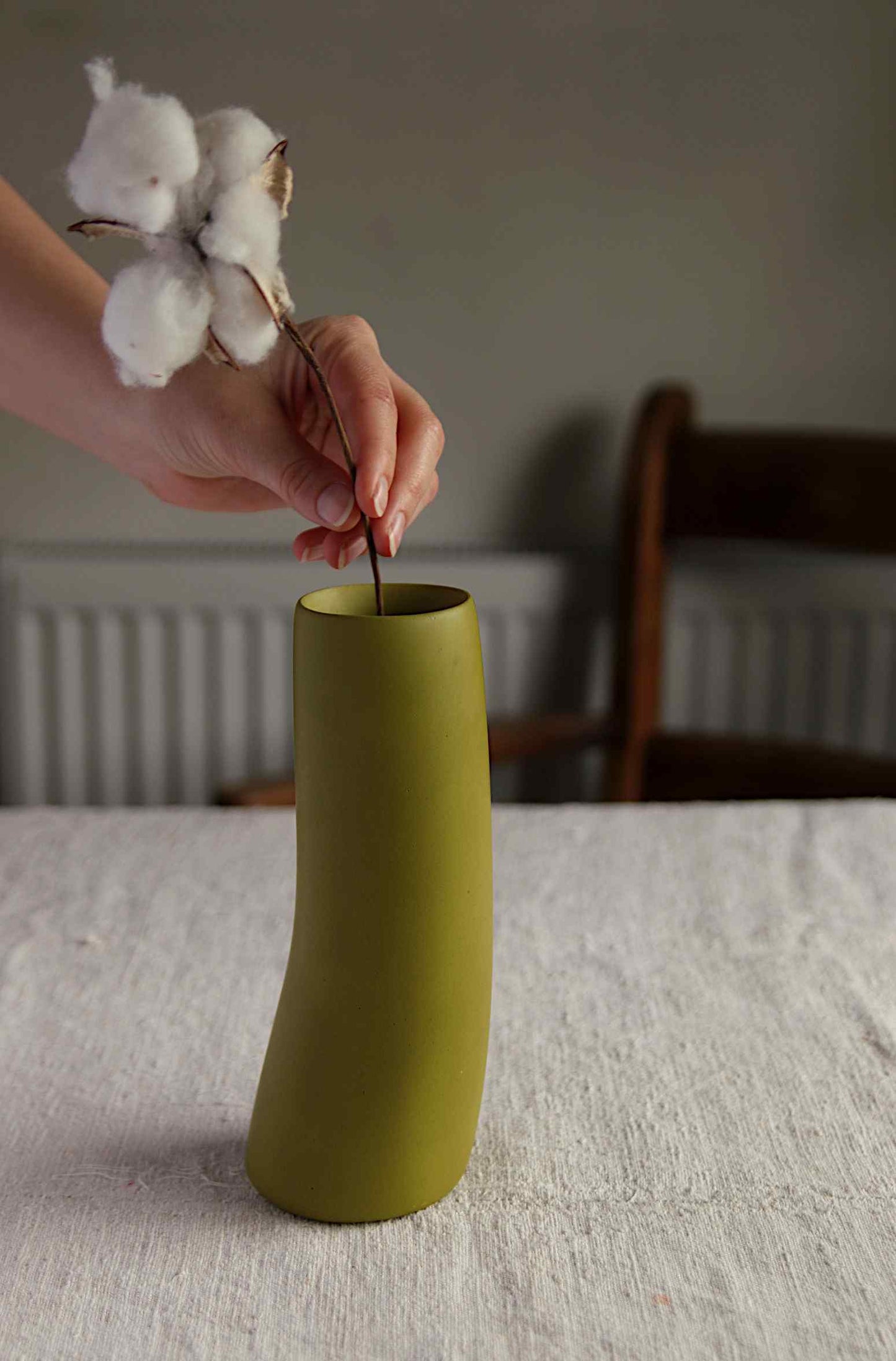 Tubular Vase (Olive Collection) - Skwid Studio