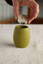 Load image into Gallery viewer, Oval Tealight Holder (Olive Green Collection) - Skwid Studio
