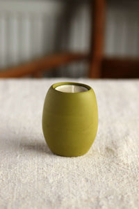 Oval Tealight Holder (Olive Green Collection) - Skwid Studio