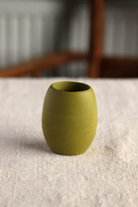 Oval Tealight Holder (Olive Green Collection) - Skwid Studio