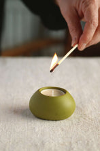 Load image into Gallery viewer, Squat Tealight Holder (Olive Green Collection) - Skwid Studio
