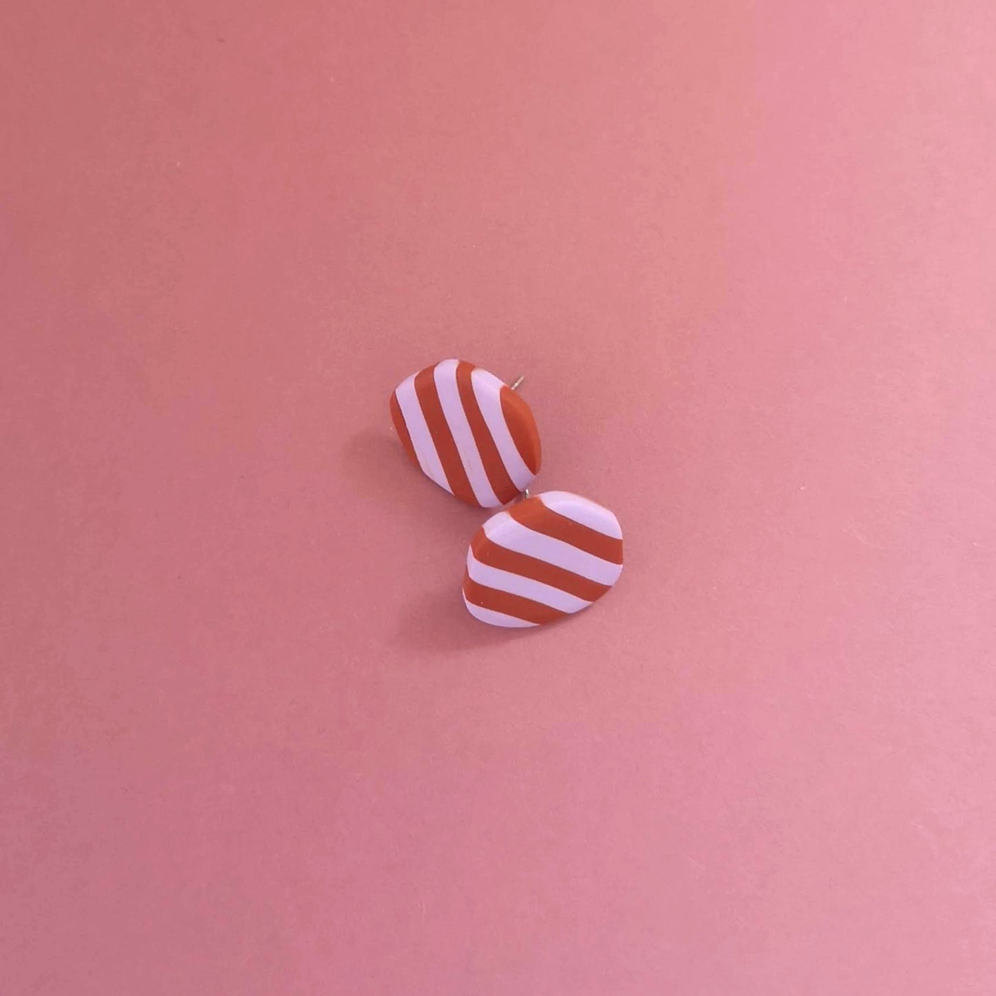 Striped Pebble Studs