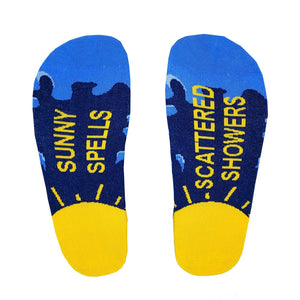 SUNNY SPELLS AND SCATTERED SHOWERS - Funny Irish Socks Made in Ireland