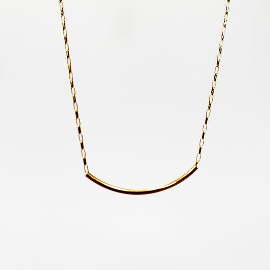 14kt Goldfill Crescent Pendant - Link Chain
