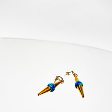 Load image into Gallery viewer, 14kt Goldfill Opal Ocean Cylinder Earrings
