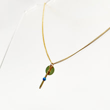 Load image into Gallery viewer, 14kt Goldfill Opal Ocean Disc Pendant
