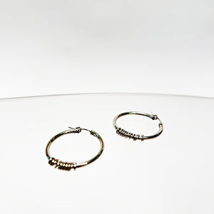 Silver Infinity Statement Hoops