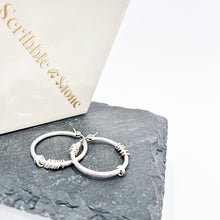 Load image into Gallery viewer, Silver Infinity Statement Hoops
