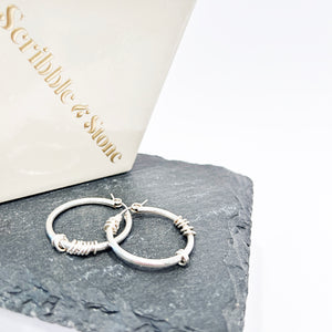 Silver Infinity Statement Hoops