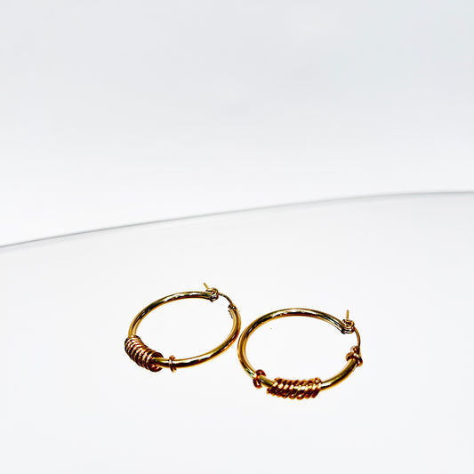 14kt Goldfill Infinity Statement Hoops