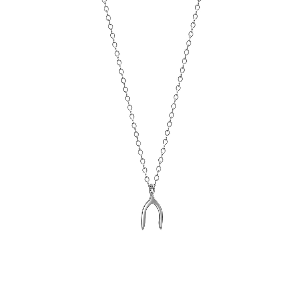 The Wishbone Necklace - Silver