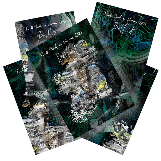 Set of 8 Commemorative Postcards by Stephen Farnan -  Belfast 2026 Fleadh Cheoil