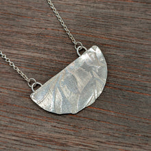 Load image into Gallery viewer, Embossed Half Moon Pendant - Sterling Silver
