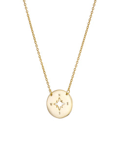 CUT OUT COMPASS Necklace - Gold