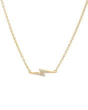 Load image into Gallery viewer, BOLT - Cubic Zirconia + Gold Vermeil on Necklace
