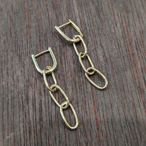 DROP LINK Earrings - Gold