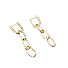 Load image into Gallery viewer, DROP LINK Earrings - Gold
