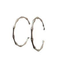 Load image into Gallery viewer, BAMBOO HOOP Earrings - Silver
