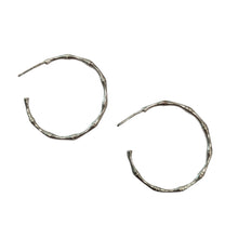 Load image into Gallery viewer, BAMBOO HOOP Earrings - Silver
