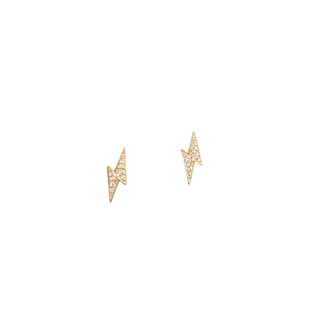 PAVE FLASH STUDS - Gold