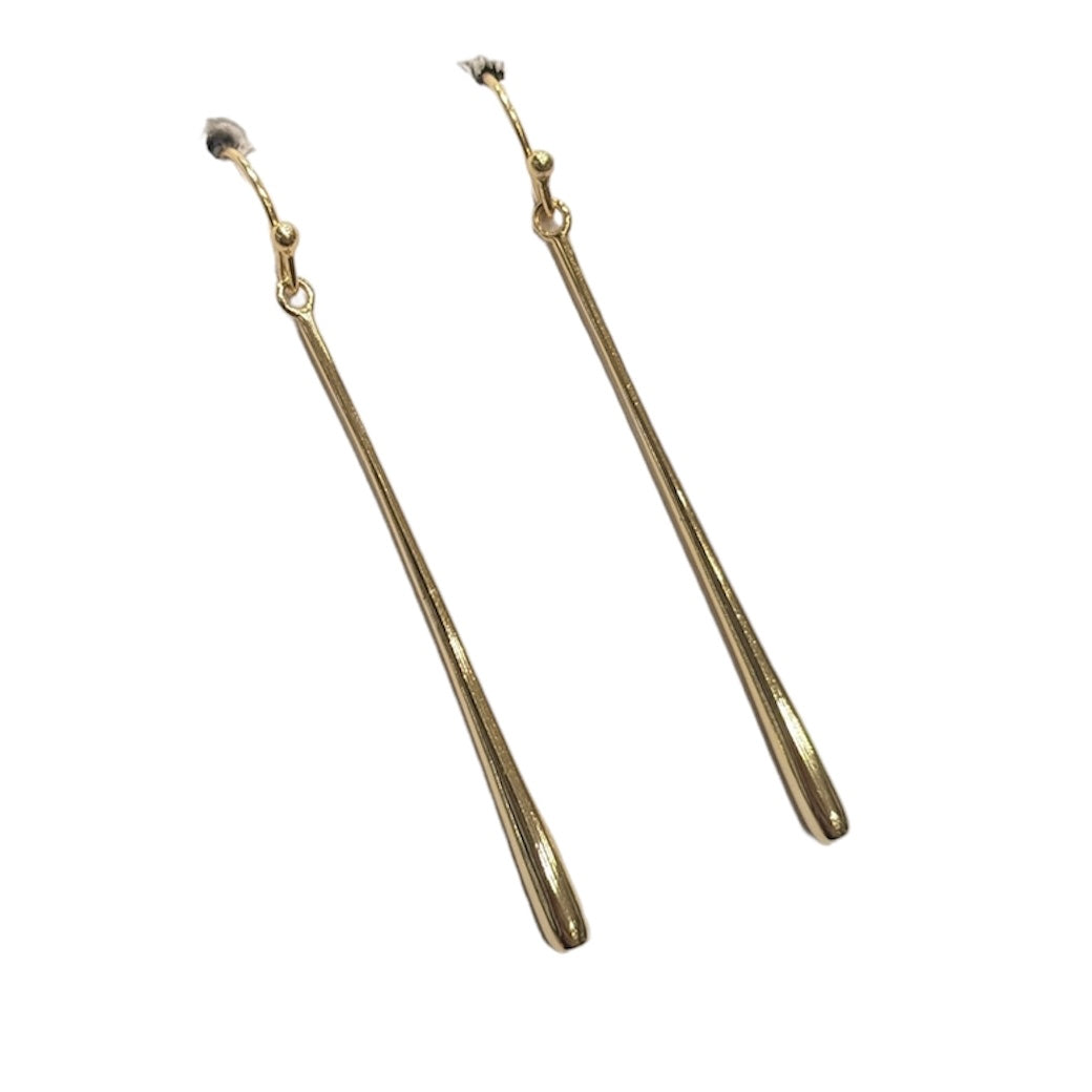 Gold Linear Drop Earrings