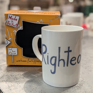 RIGHTEO - Belfast - Slang - humorous - bone - china - mug