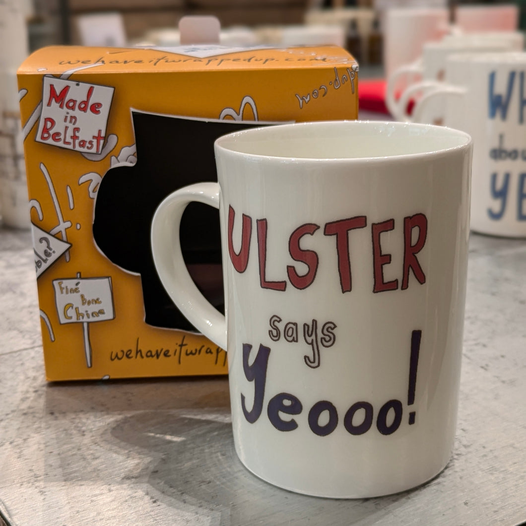 ULSTER SAYS YEOOO - Belfast - humorous - bone - china - mug