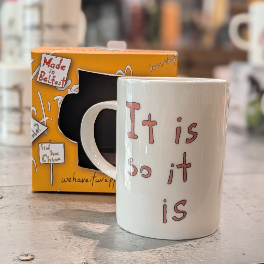 IT IS SO IT IS - Belfast - Slang - humorous - bone - china - mug