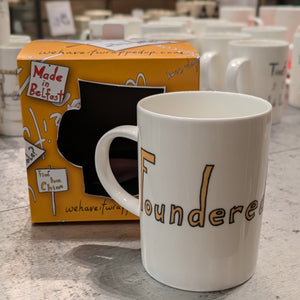 FOUNDERED - Belfast - Slang - humorous - bone - china - mug