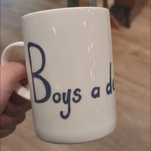 Load and play video in Gallery viewer, BOYS A DEAR - Belfast - Slang - humorous - bone - china - mug
