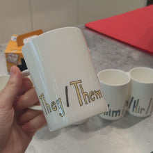 Load and play video in Gallery viewer, They / Them / Theirs - WRAPPED UP PRONOUN MUG
