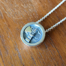 Load and play video in Gallery viewer, LIGHT OF MY LIFE PENDANT - Kinetic Necklace (Silver &amp; Gold)
