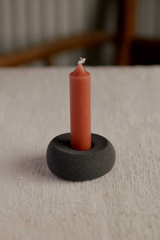 Short Candle Holder (Charcoal Collection) - Skwid Studio