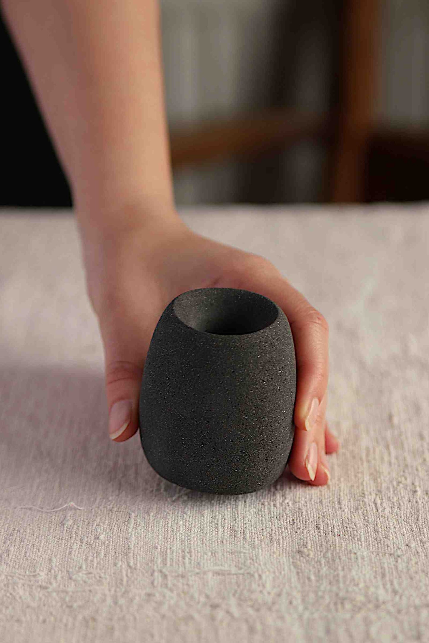 Tall Candle Holder (Charcoal Collection) - Skwid Studio