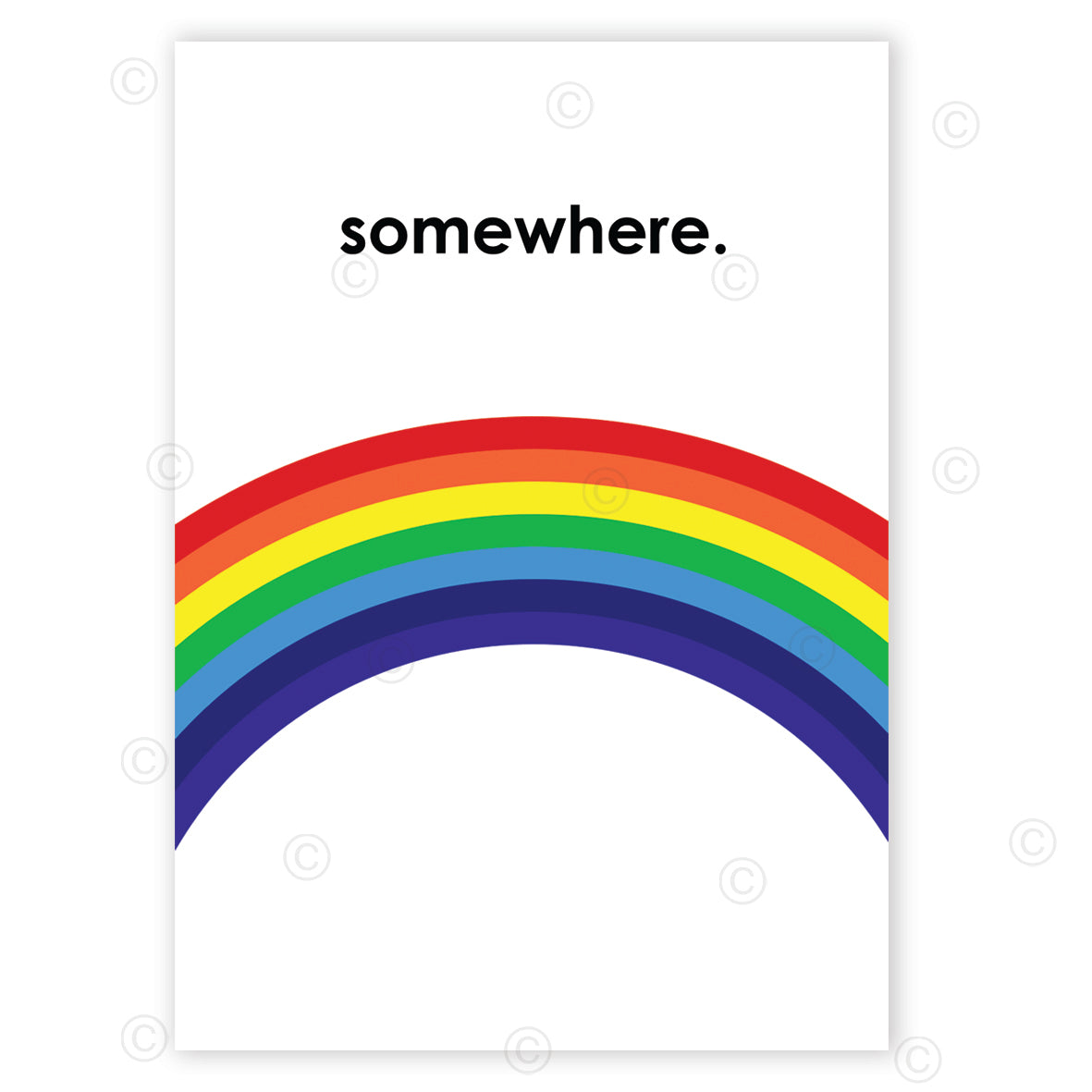 SOMEWHERE - Contemporary Poster Print