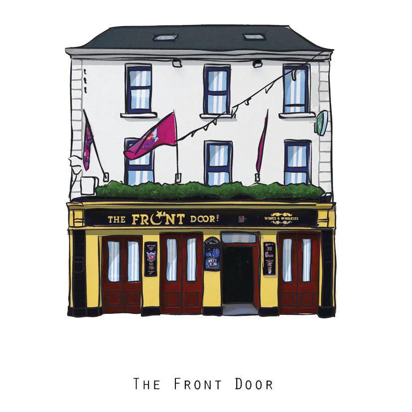 The FRONT DOOR - Galway Pub Print - Made in Ireland