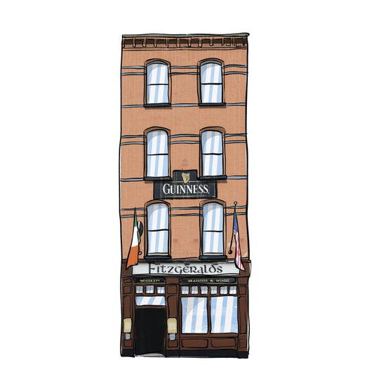 FITZGERALDS BAR - Dublin Pub Print - Made in Ireland