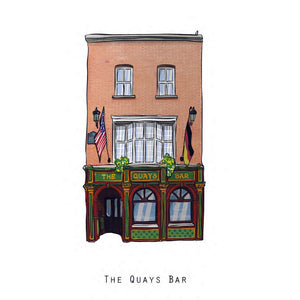 The QUAYS BAR - Dublin Pub Print - Made in Ireland