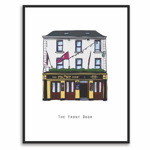 The FRONT DOOR - Galway Pub Print - Made in Ireland