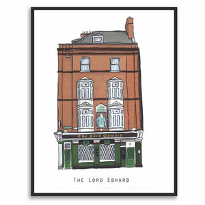 The LORD EDWARD - Dublin Pub Print - Made in Ireland