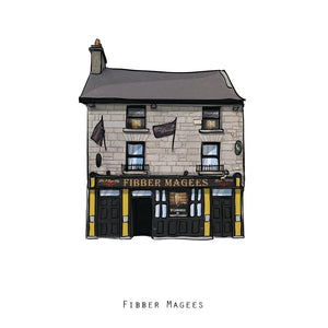 FIBBER MAGEES - Galway Pub Print - Made in Ireland