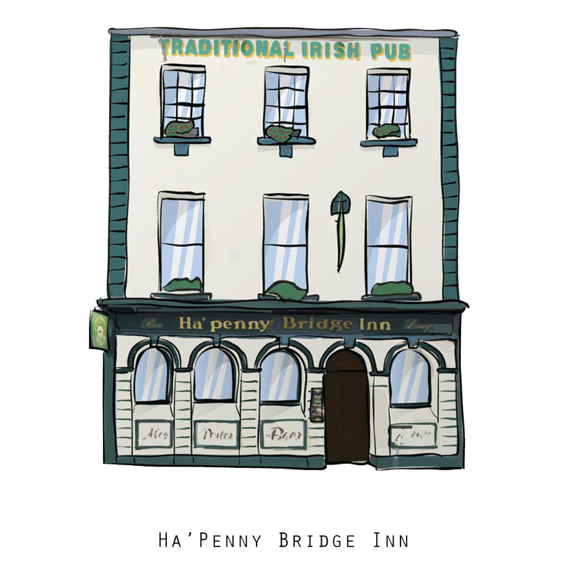 HA’PENNY BRIDGE INN - Dublin Pub Print - Made in Ireland